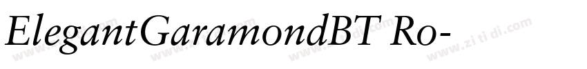 ElegantGaramondBT Ro字体转换